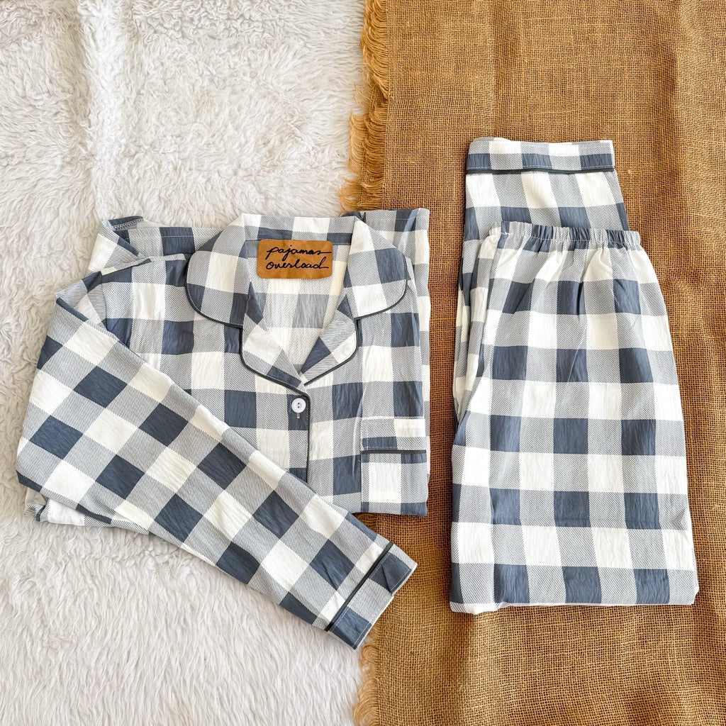 KAWAII | crumpled longsleeves + pants sleepwear pajama set | PajamasOverload