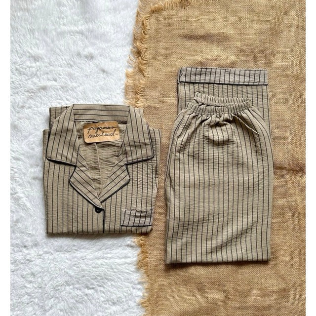 MIKE CRUMPLED | crumpled shortsleeves + pants sleepwear pajama set for MEN | PajamasOverload