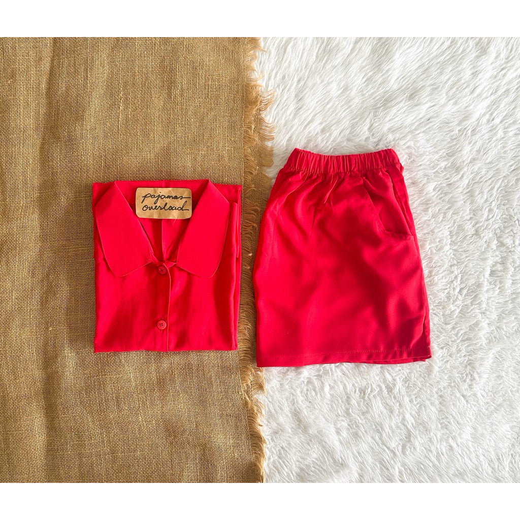 JULIANA | soft linen shortsleeves + shorts buttondown set | PajamasOverload