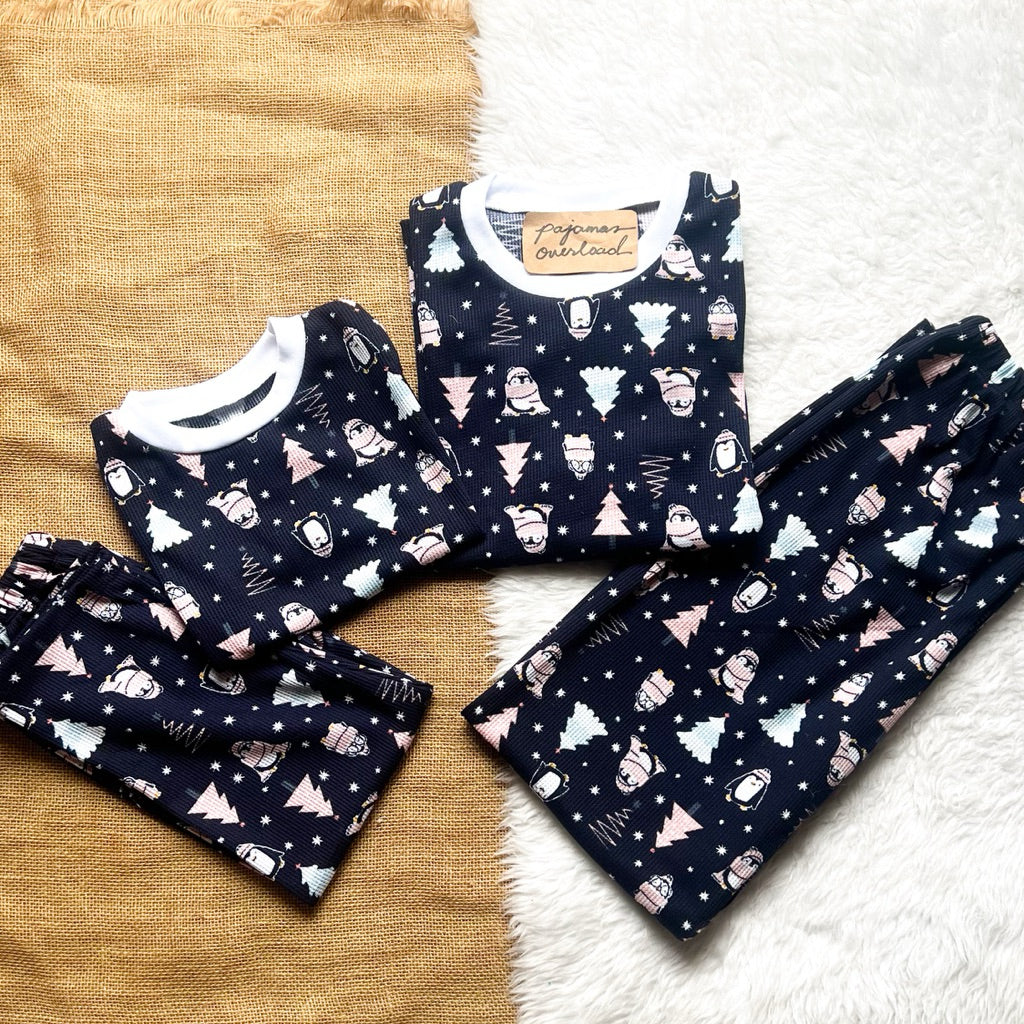 CHRISTMAS FAMILY | cotton waffle shirt + pants sleepwear pajama set | PajamasOverload