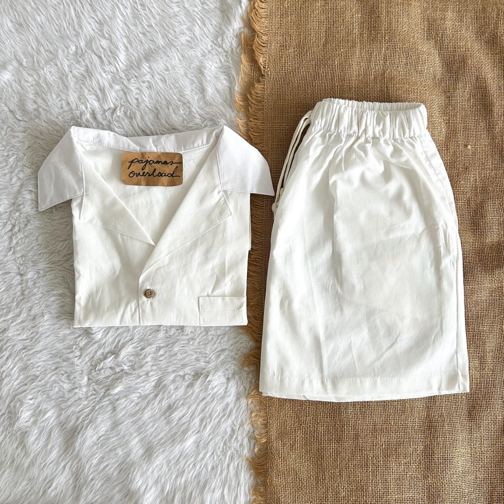 BRYAN MEN | viscose linen shortsleeves + shorts sleepwear lounge set | PajamasOverload