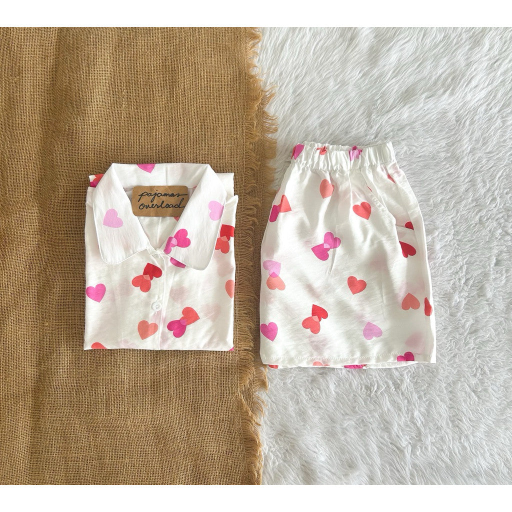 JULIANA | soft linen shortsleeves + shorts buttondown set | PajamasOverload