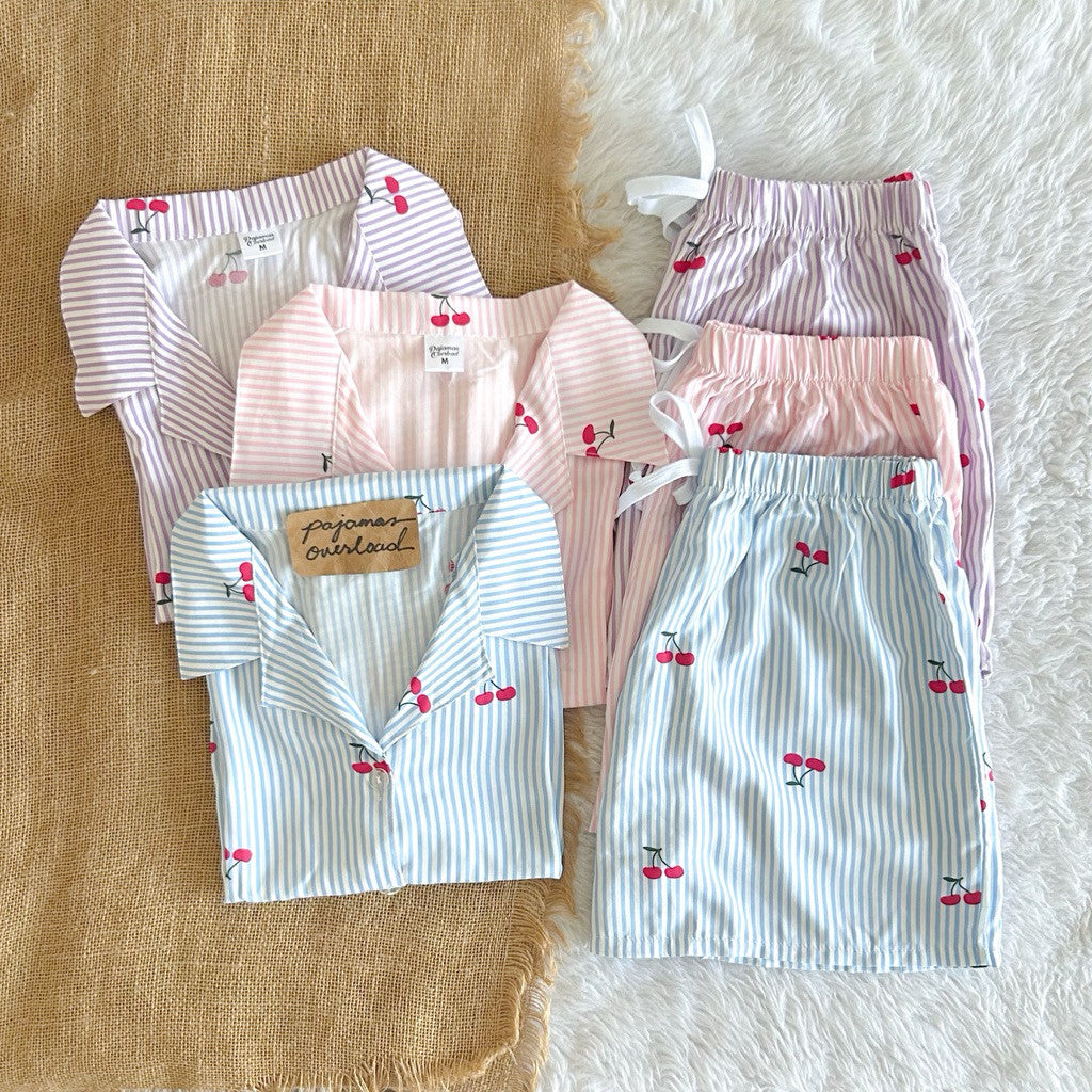 JOY LIMITED PRINT | challis/softlinen shortsleeves + shorts sleepwear pajama set | PajamasOverload