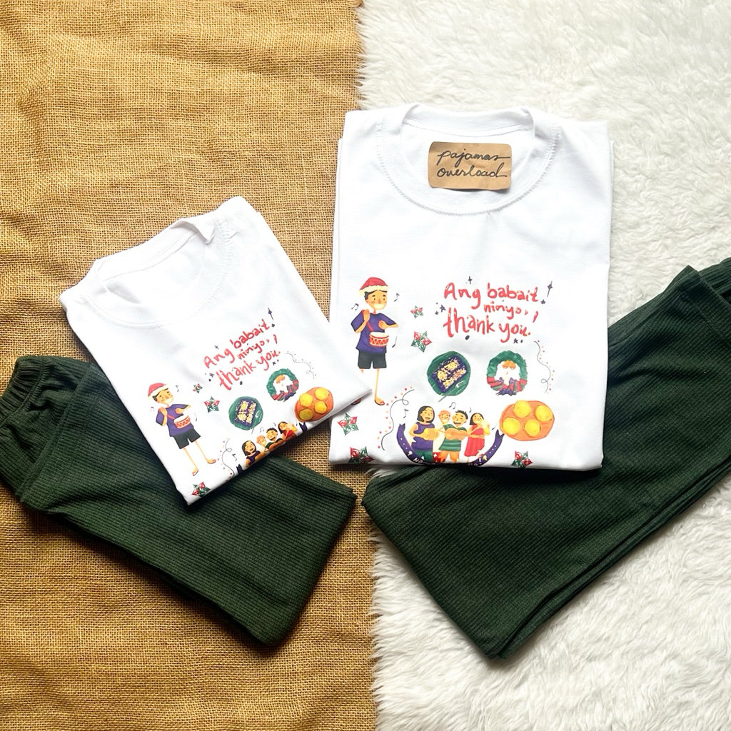 PINOY CHRISTMAS FAMILY | cotton shirt + pants sleepwear pajama set | PajamasOverload