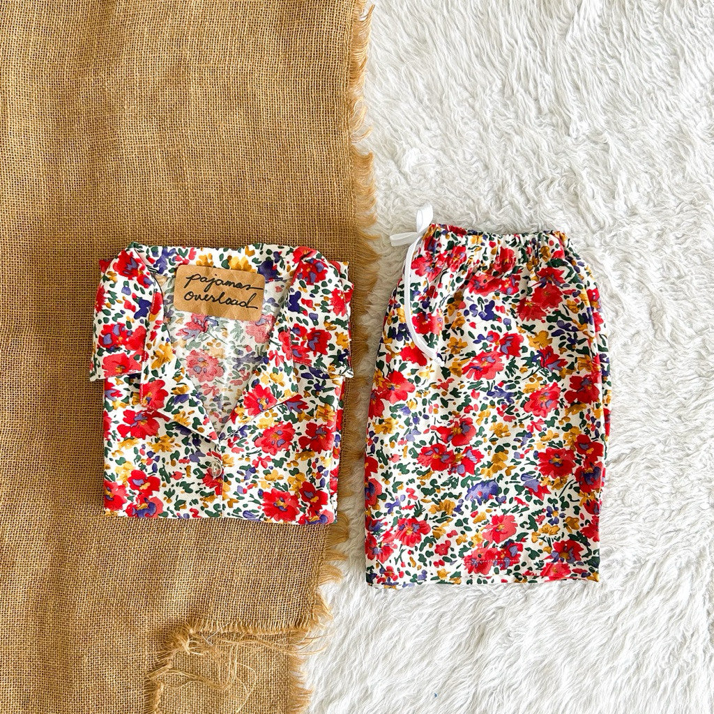 JOY LIMITED PRINT | challis/softlinen shortsleeves + shorts sleepwear pajama set | PajamasOverload
