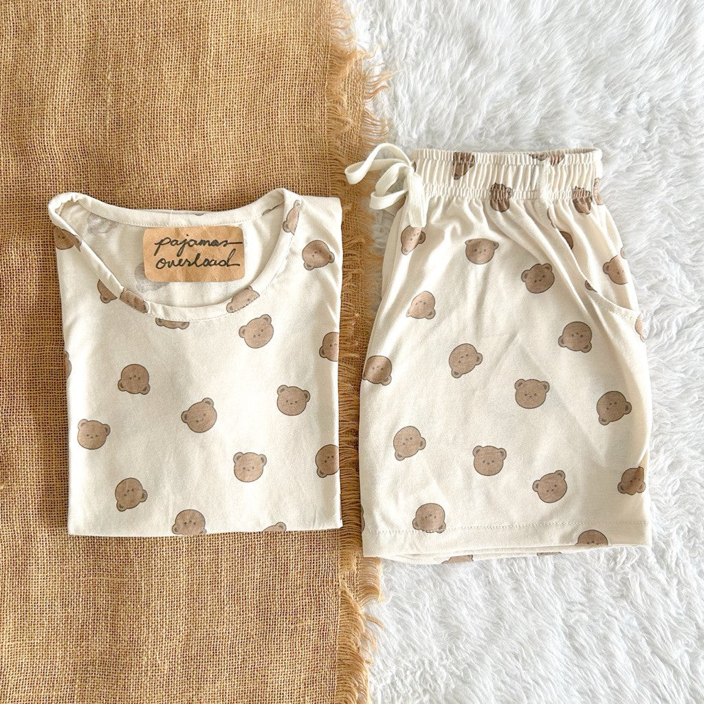 LIZ | cotton jersey oversized shirt + shorts loungewear pajama set | PajamasOverload