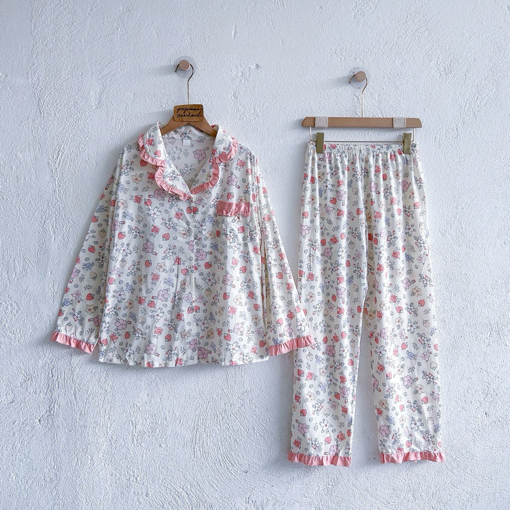 ROSS | Poly Cotton longsleeves top + pants sleepwear pajama set | PajamasOverload