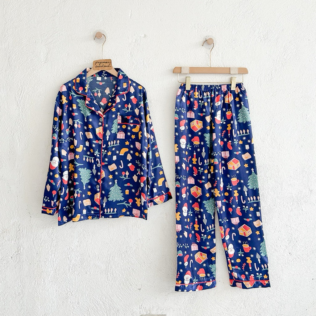 INA | satin longsleeves + pants sleepwear pajama set | PajamasOverload