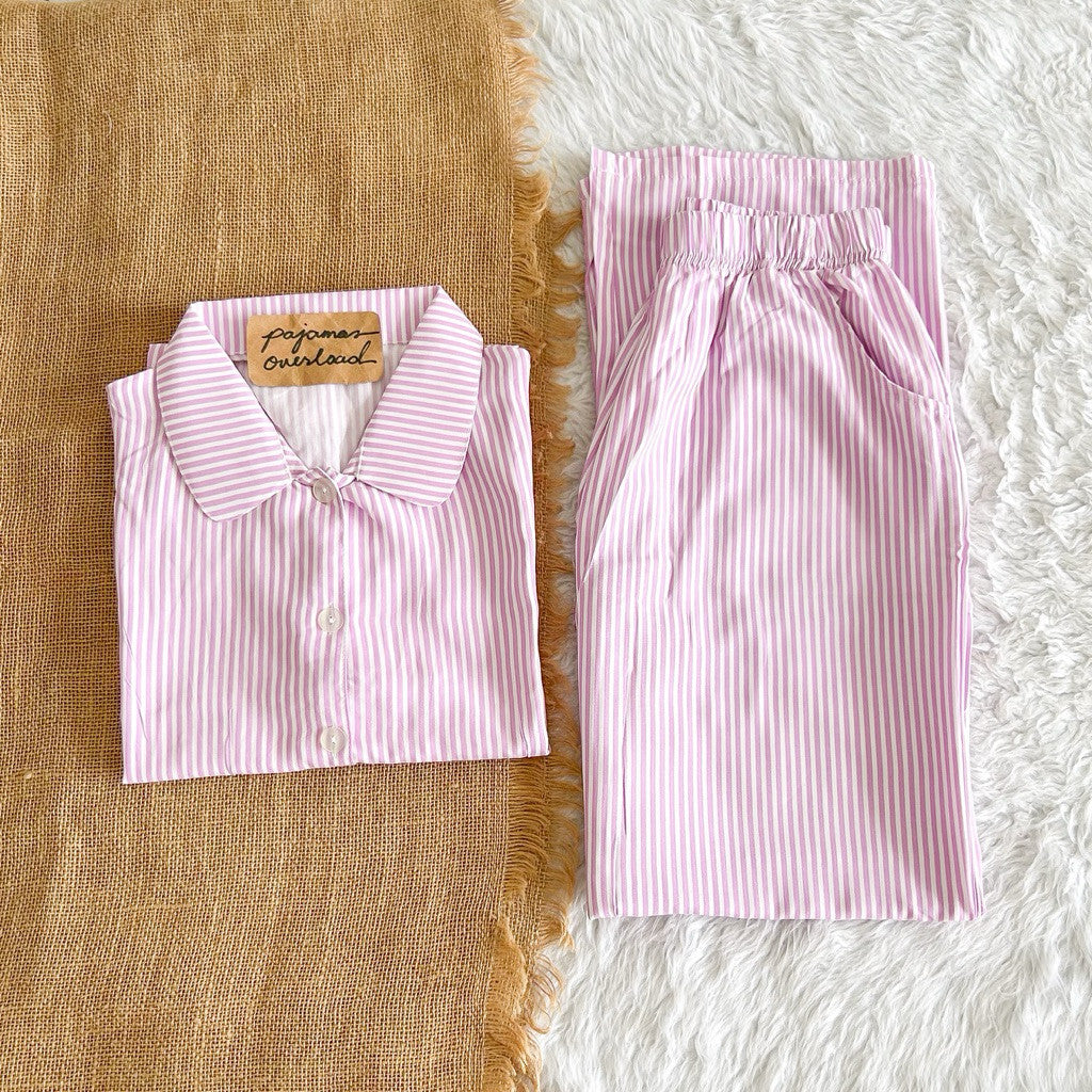 JULIANA PANTS | soft linen / cotton shortsleeves + pants buttondown set | PajamasOverload