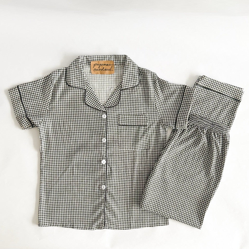 MIKE CRUMPLED | crumpled shortsleeves + pants sleepwear pajama set for MEN | PajamasOverload