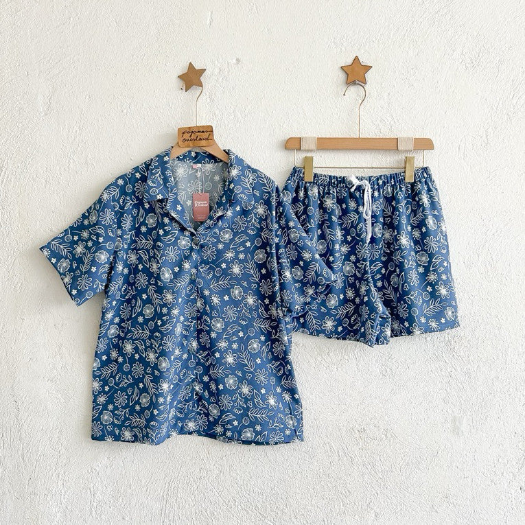 JOY LIMITED PRINT | challis/softlinen shortsleeves + shorts sleepwear pajama set | PajamasOverload