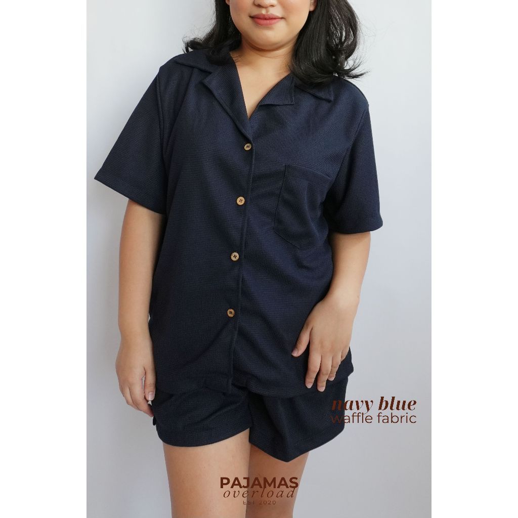 BRIA WAFFLE | waffle knit shortsleeves top + shorts loungewear set | PajamasOverload