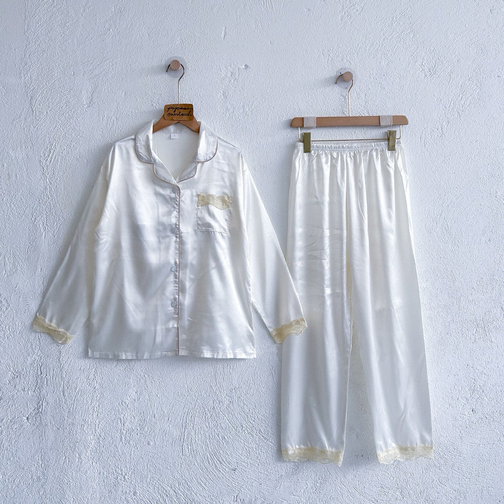 INA | satin longsleeves + pants sleepwear pajama set | PajamasOverload