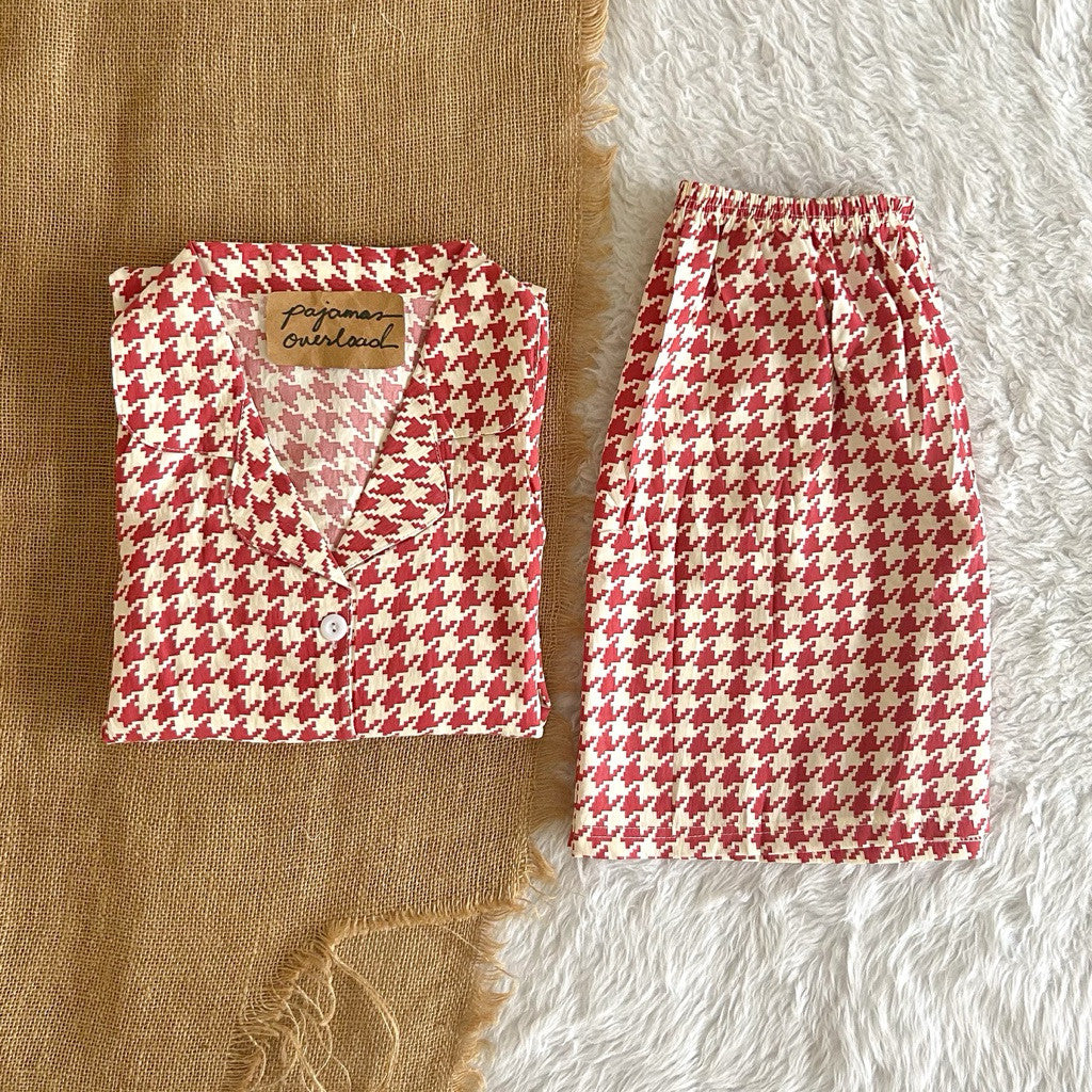 ANGELICA | crumpled extreme oversize top + shorts sleepwear set | PajamasOverload