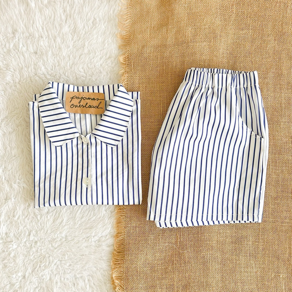 JULIANA | koreanwoven/twill shortsleeves + shorts buttondown set | PajamasOverload