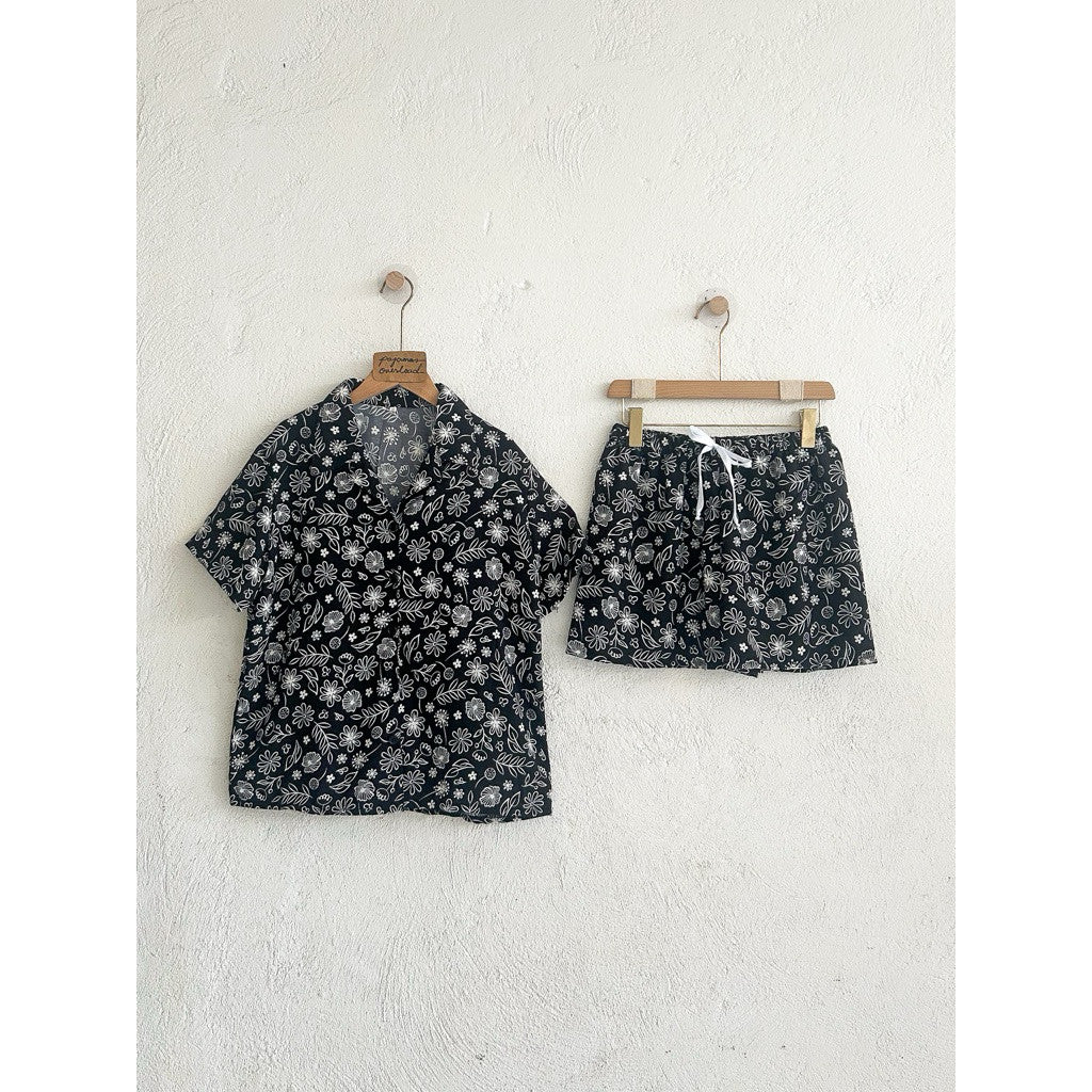 JOY LIMITED PRINT | challis/softlinen shortsleeves + shorts sleepwear pajama set | PajamasOverload