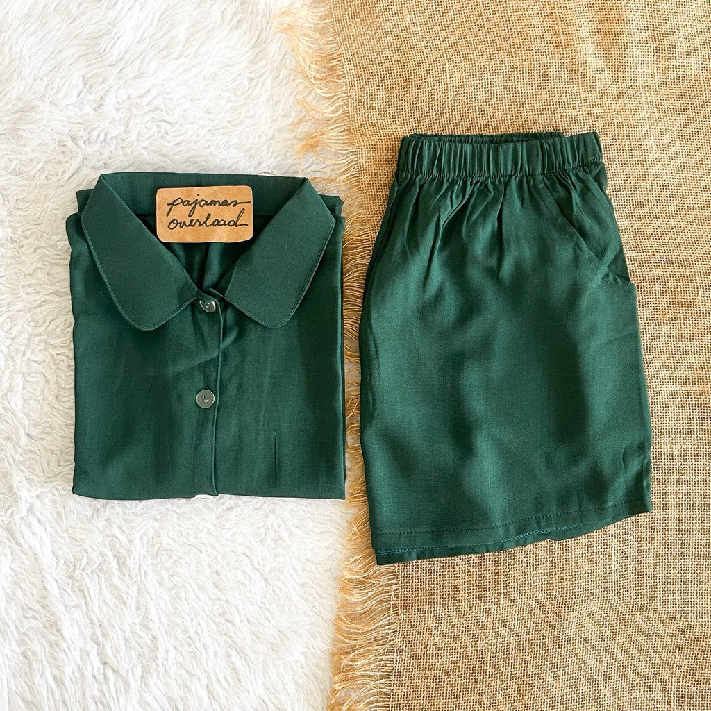 JULIANA | soft linen shortsleeves + shorts buttondown set | PajamasOverload