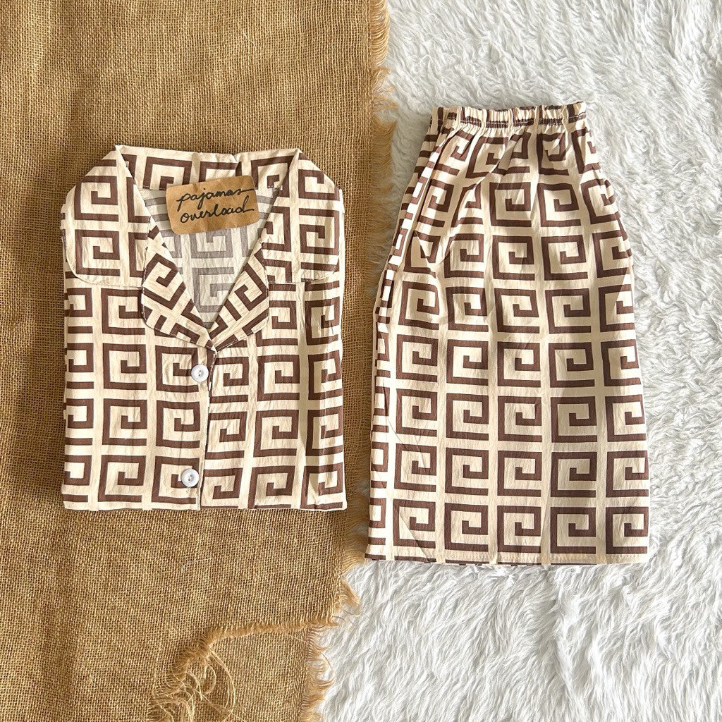 ANGELICA | crumpled extreme oversize top + shorts sleepwear set | PajamasOverload