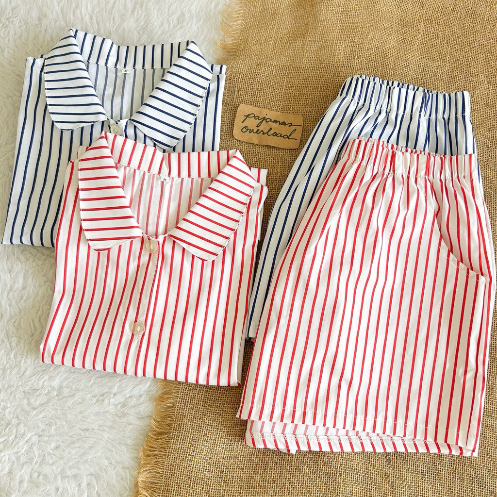 JULIANA | koreanwoven/twill shortsleeves + shorts buttondown set | PajamasOverload