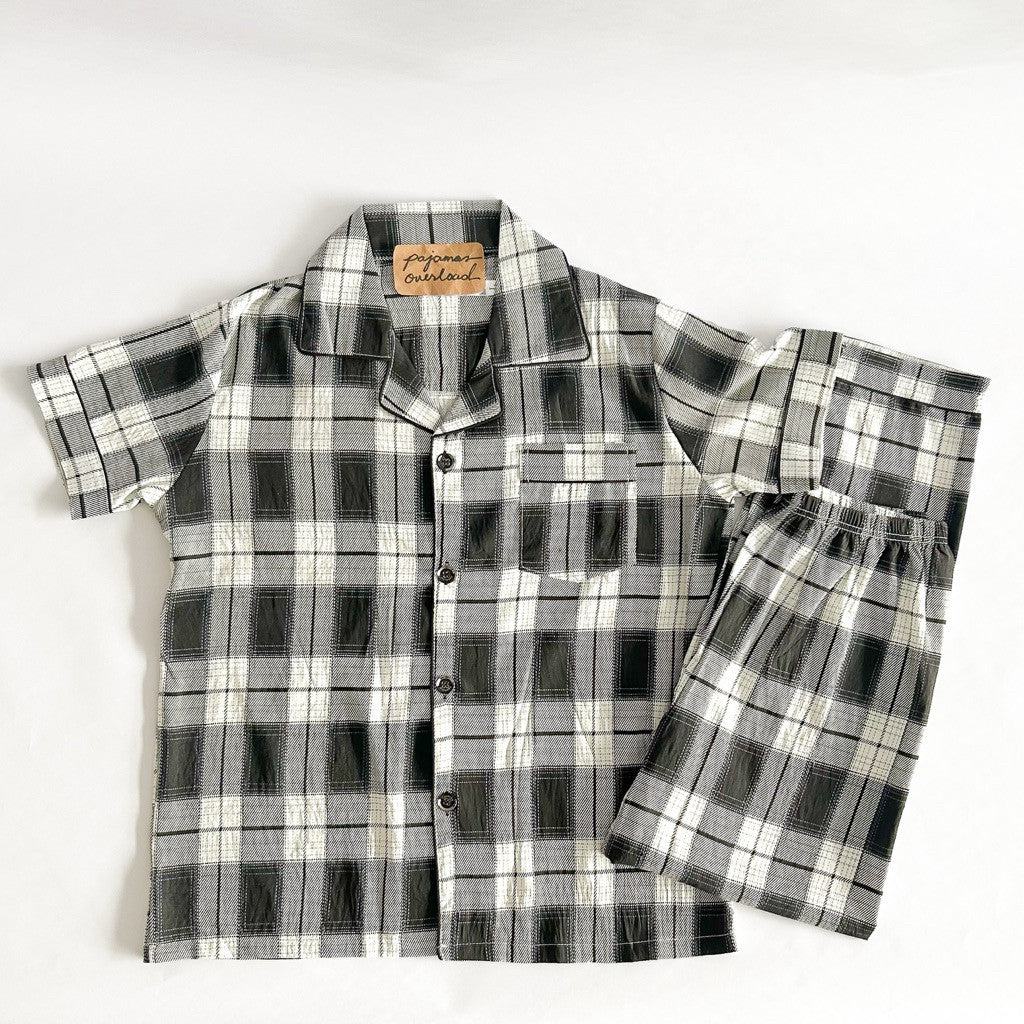 MIKE CRUMPLED | crumpled shortsleeves + pants sleepwear pajama set for MEN | PajamasOverload