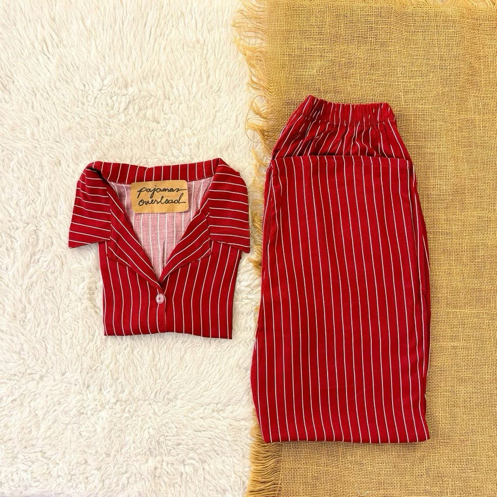 MERLIN ADULT | challis/softlinen shorts sleeves top + pants sleepwear set | PajamasOverload