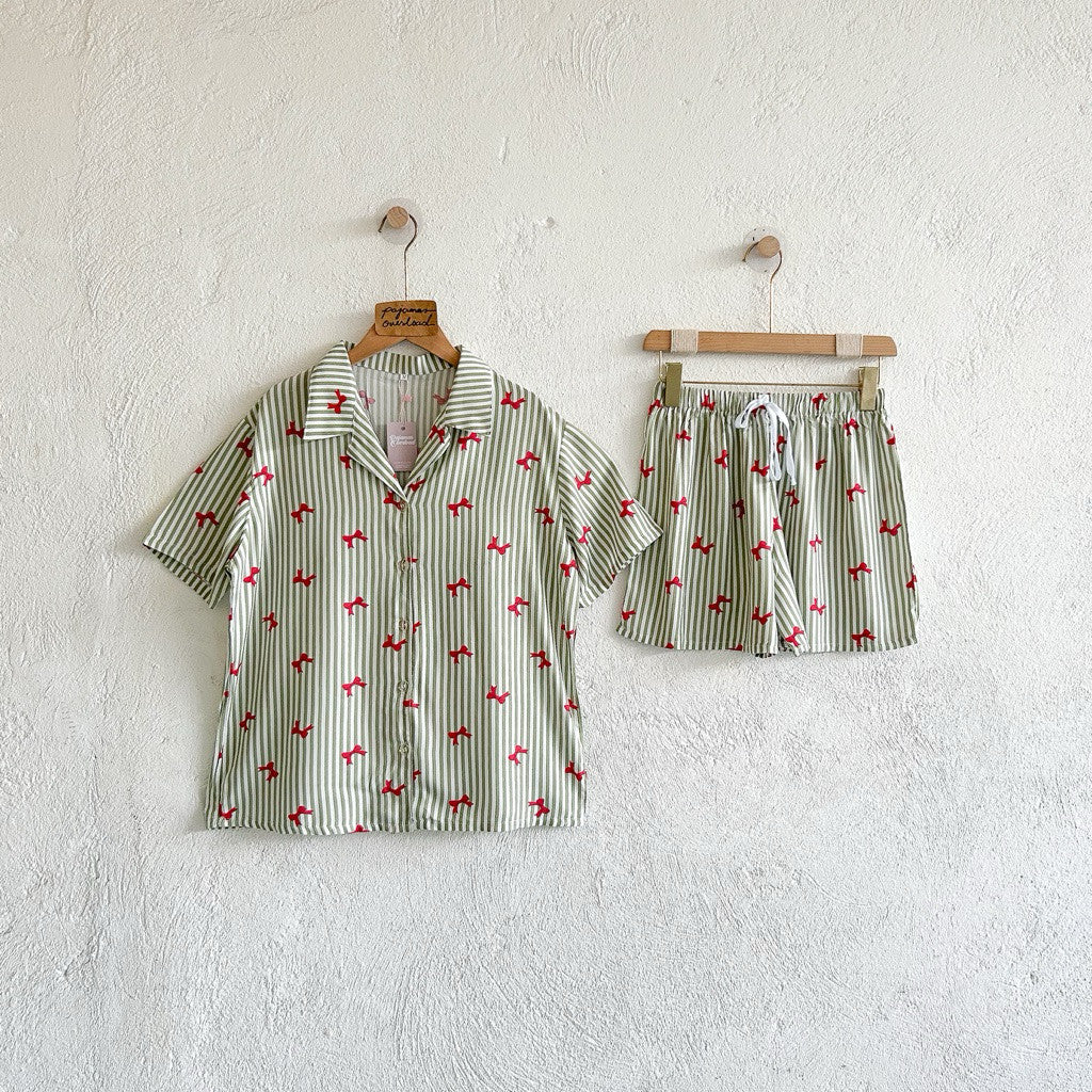 JOY LIMITED PRINT | challis/softlinen shortsleeves + shorts sleepwear pajama set | PajamasOverload