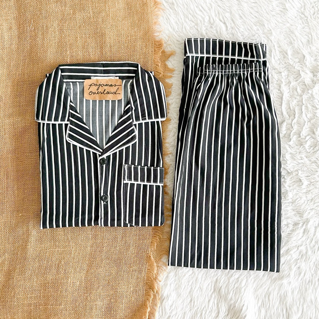 MIKE CRUMPLED | crumpled shortsleeves + pants sleepwear pajama set for MEN | PajamasOverload