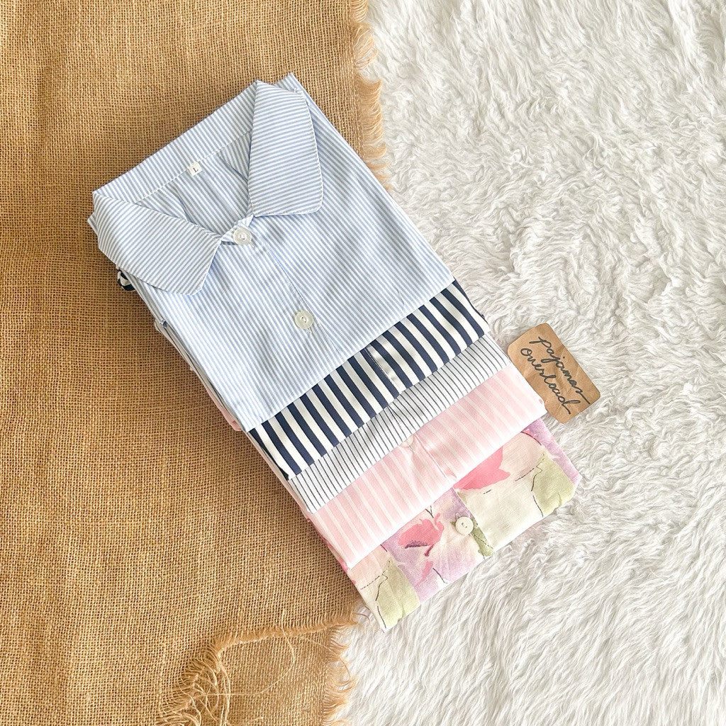 JULIANA PANTS | soft linen / cotton shortsleeves + pants buttondown set | PajamasOverload