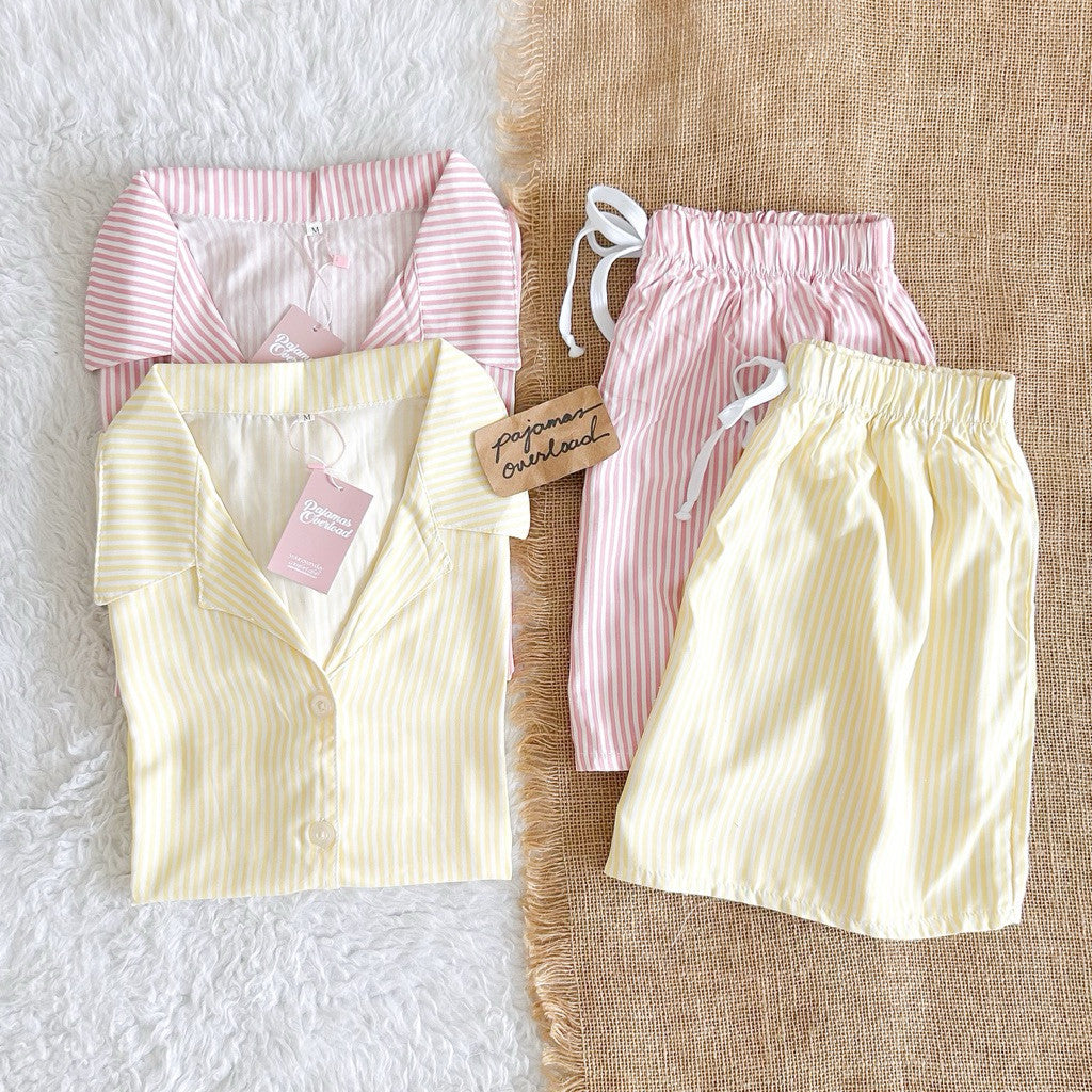 JOY LIMITED PRINT | challis/softlinen shortsleeves + shorts sleepwear pajama set | PajamasOverload