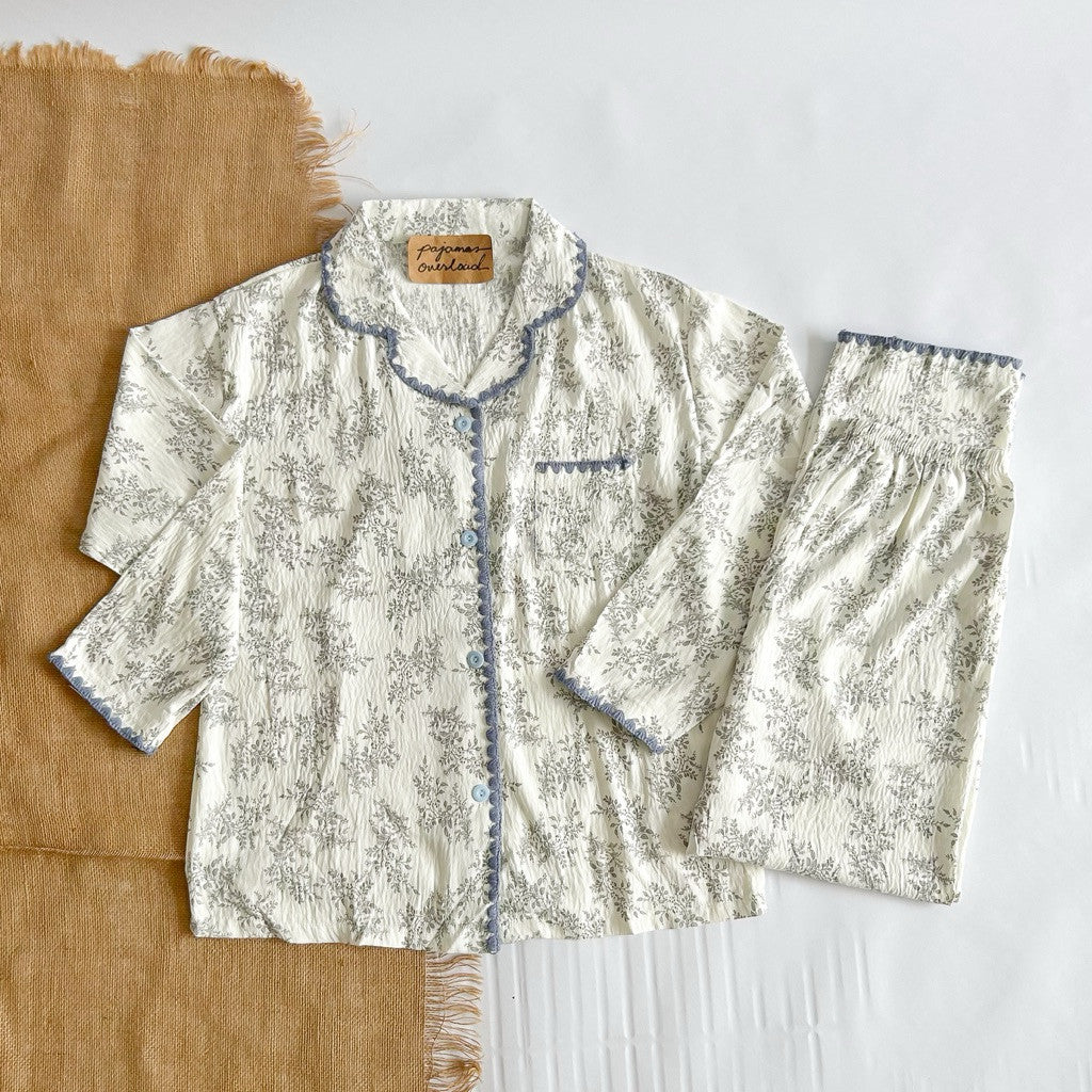 KAWAII | crumpled longsleeves + pants sleepwear pajama set | PajamasOverload