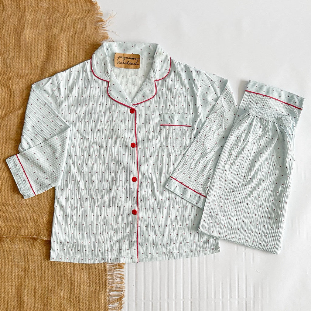 KAWAII | crumpled longsleeves + pants sleepwear pajama set | PajamasOverload