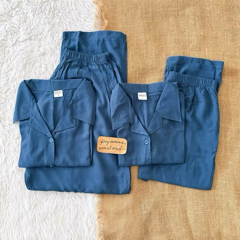 MERLIN KIDS | challis shorts sleeves top + pants sleepwear set | PajamasOverload