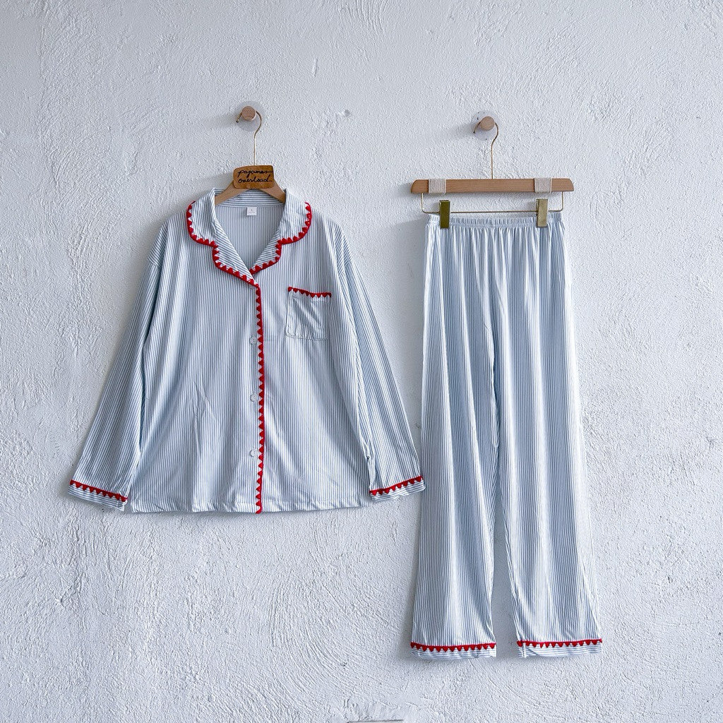 ROSS | Poly Cotton longsleeves top + pants sleepwear pajama set | PajamasOverload