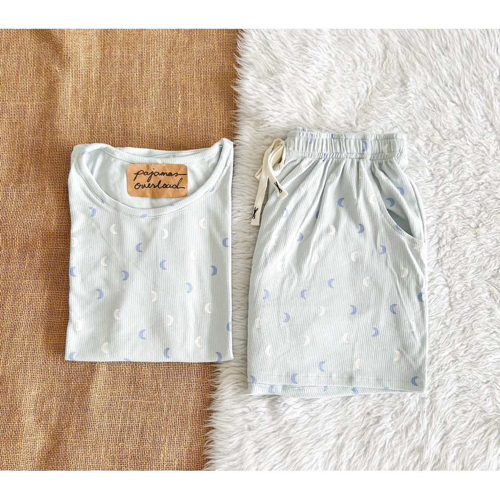 LIZ | cotton jersey oversized shirt + shorts loungewear pajama set | PajamasOverload