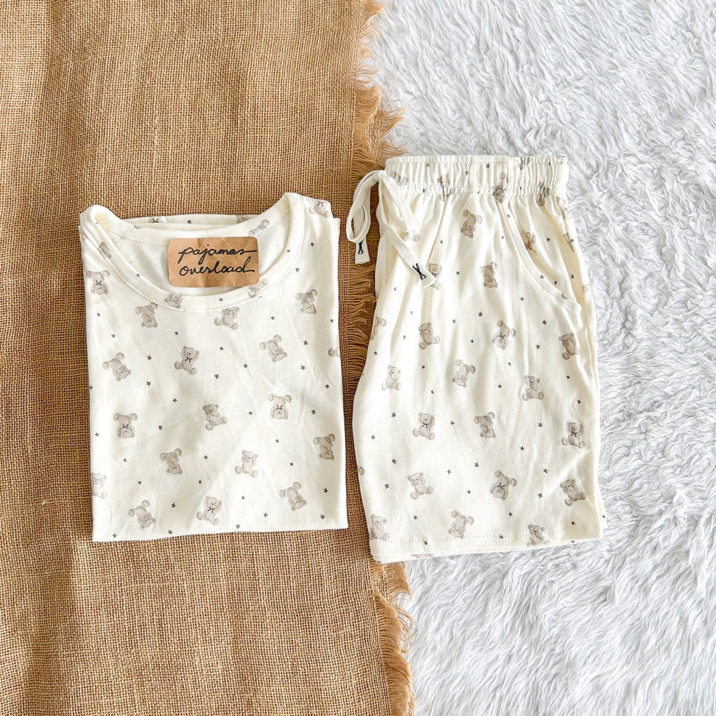 LIZ | cotton jersey oversized shirt + shorts loungewear pajama set | PajamasOverload