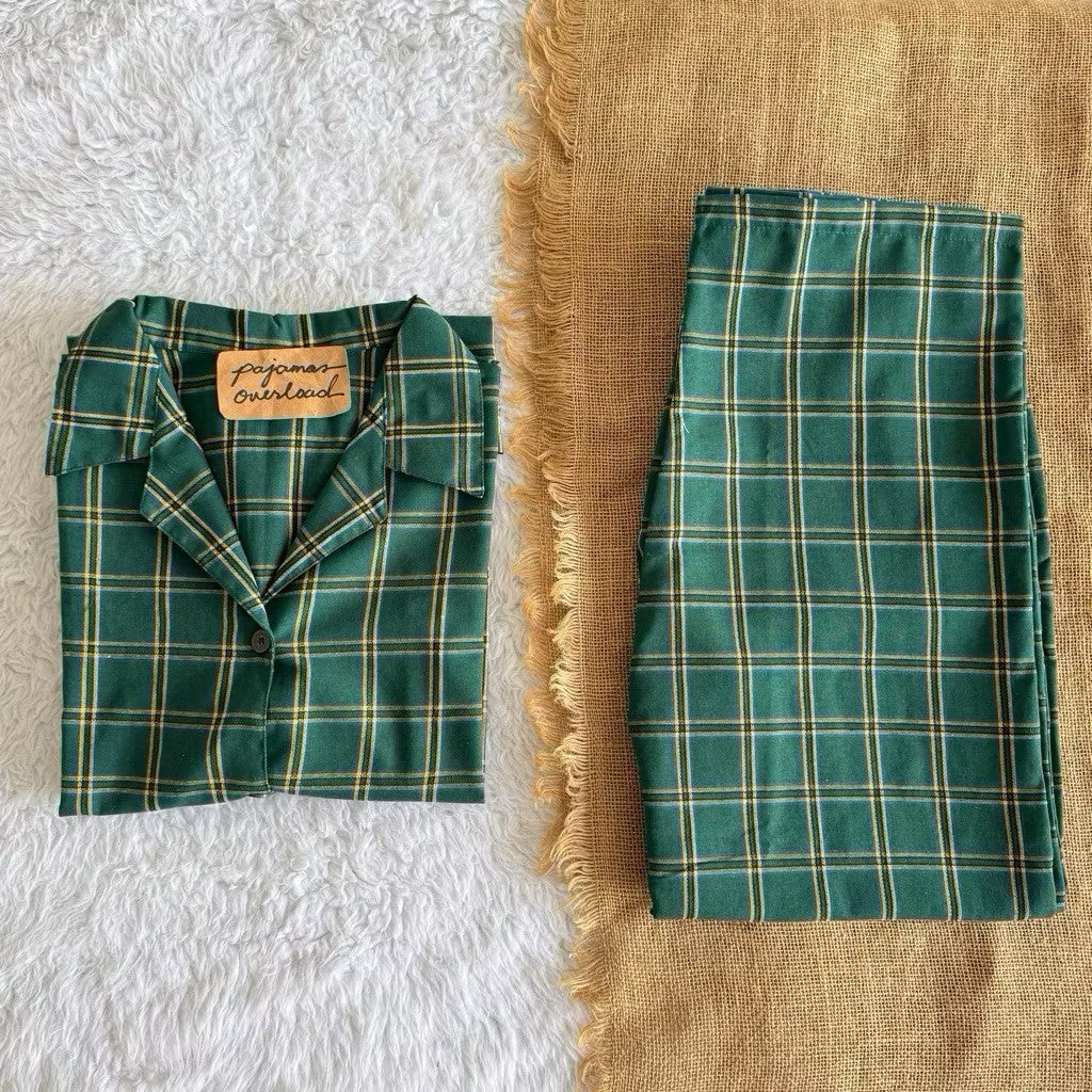 MERLIN FAMILY | korean woven shortsleeves + pants sleepwear set adult and kids set | PajamasOverload