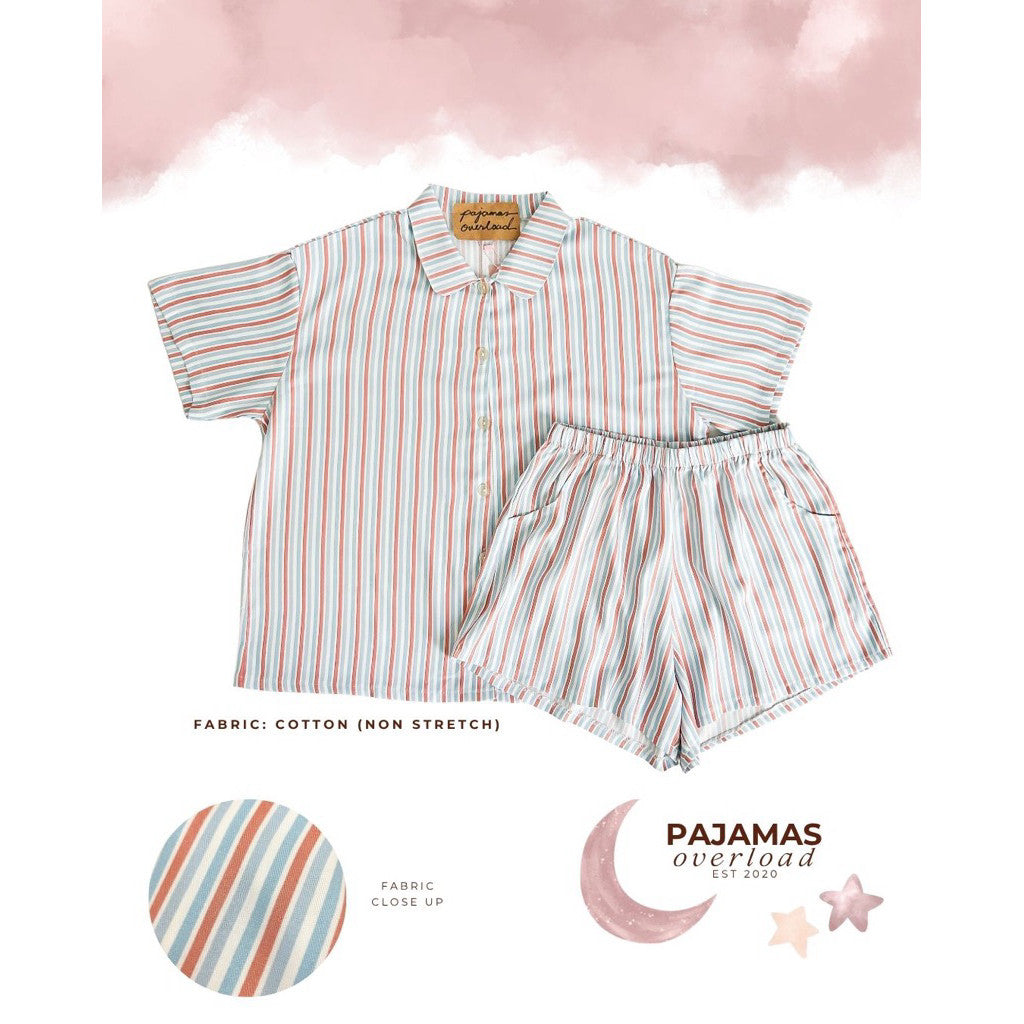 JULIANA | koreanwoven/twill shortsleeves + shorts buttondown set | PajamasOverload