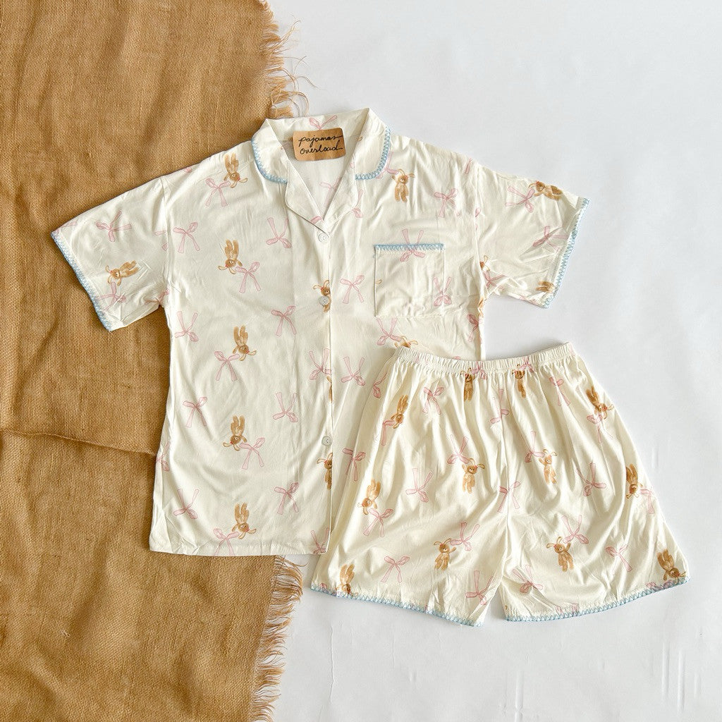 CHANDLER | polycotton shortsleeves + shorts pajama set | PajamasOverload