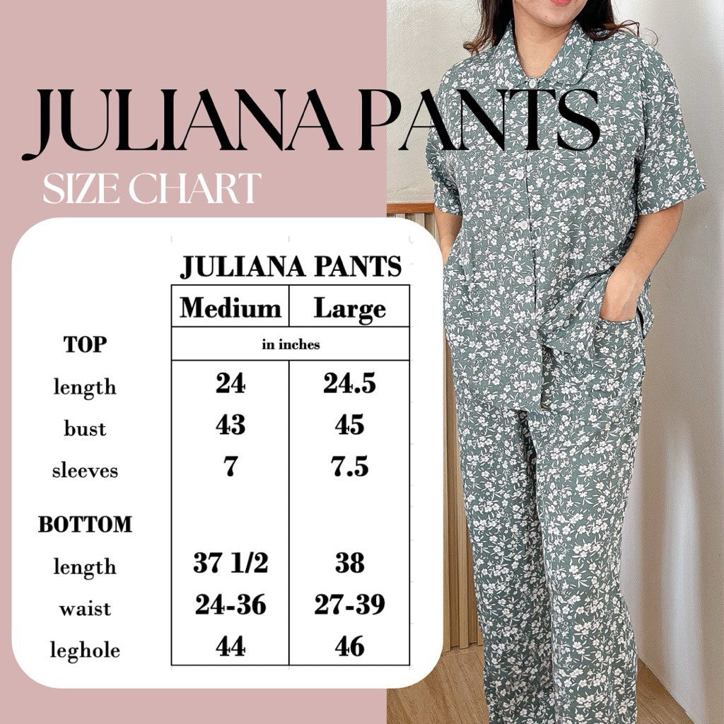 JULIANA PANTS | cotton silk shortsleeves + pants button down set | PajamasOverload