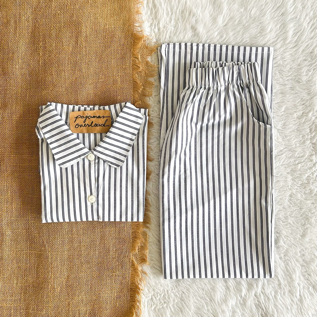 JULIANA PANTS | soft linen / cotton shortsleeves + pants buttondown set | PajamasOverload