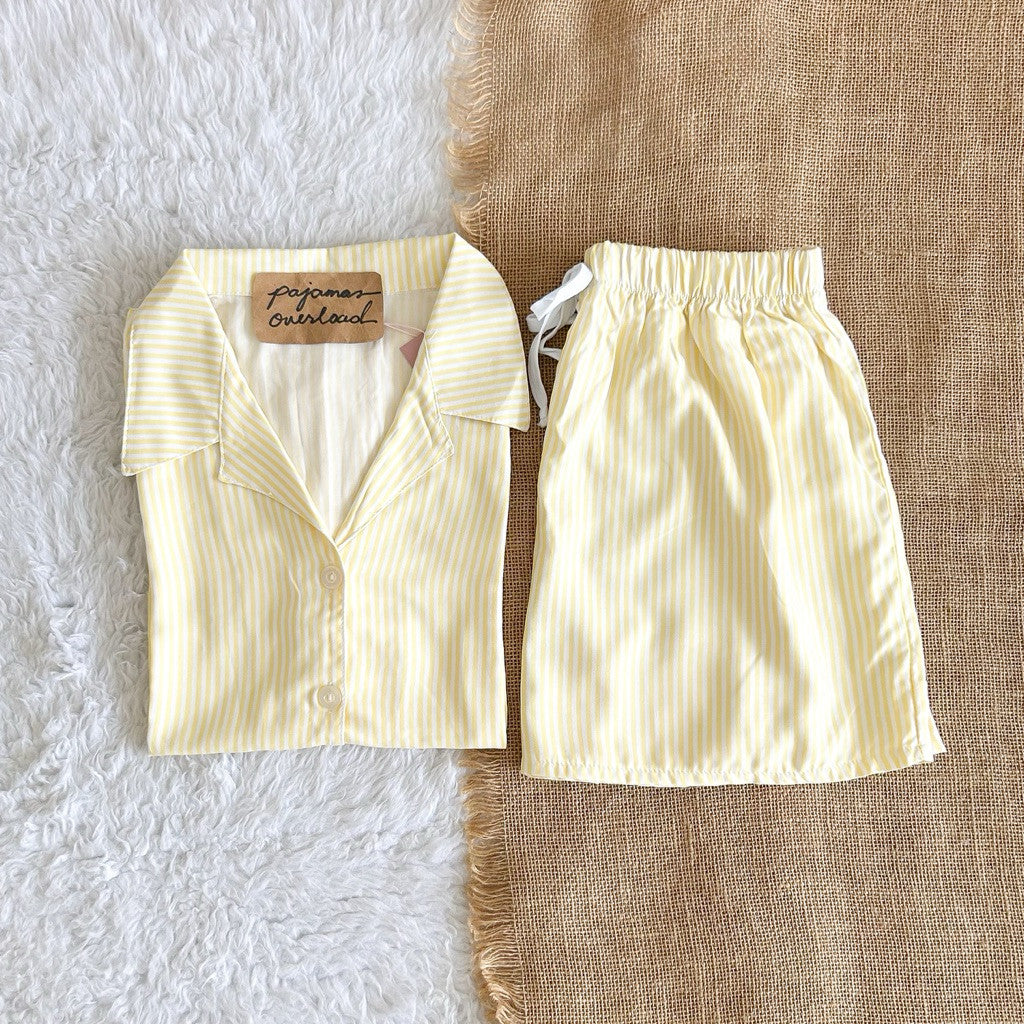JOY LIMITED PRINT | challis/softlinen shortsleeves + shorts sleepwear pajama set | PajamasOverload