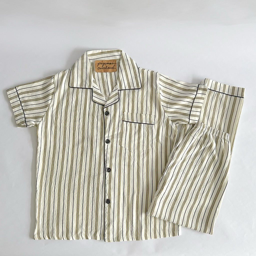 MIKE CRUMPLED | crumpled shortsleeves + pants sleepwear pajama set for MEN | PajamasOverload