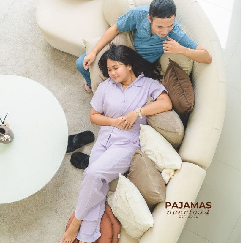 JULIANA PANTS | soft linen / cotton shortsleeves + pants buttondown set | PajamasOverload