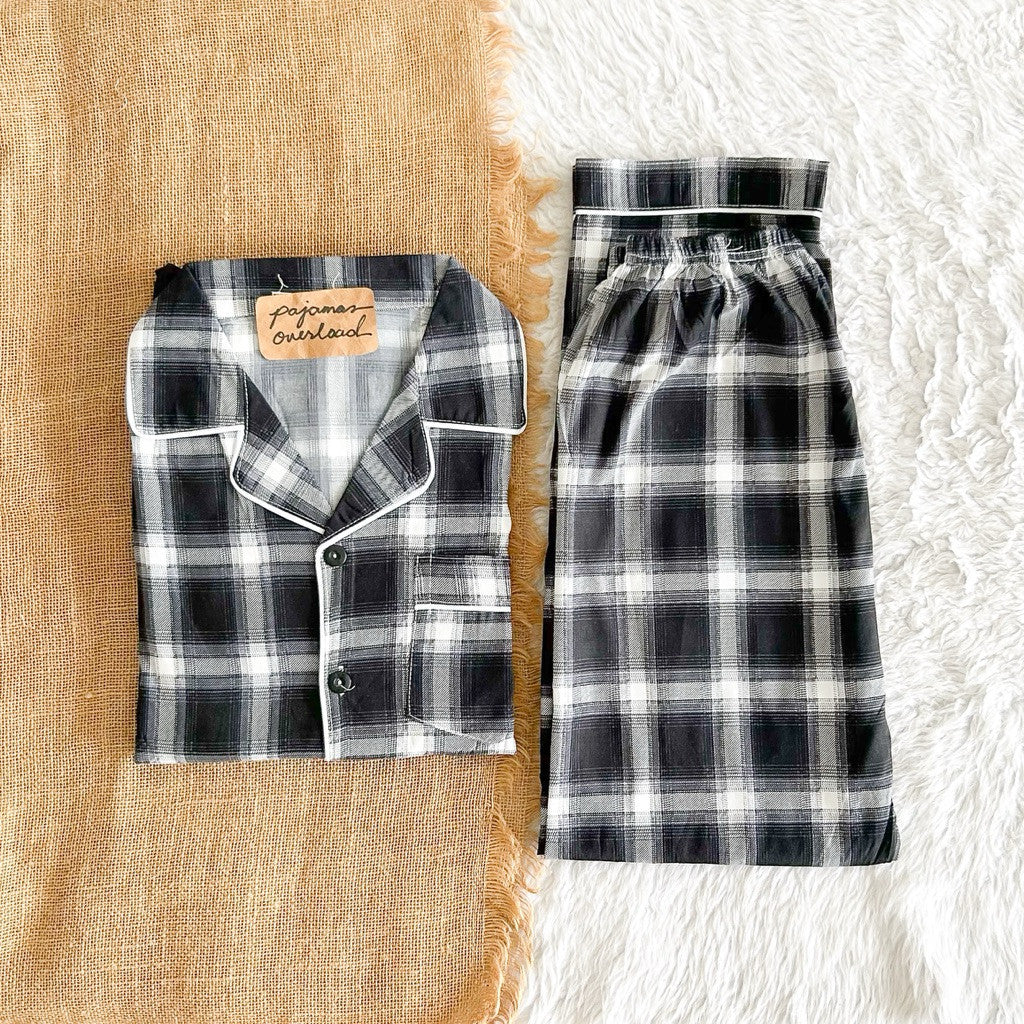 MIKE CRUMPLED | crumpled shortsleeves + pants sleepwear pajama set for MEN | PajamasOverload
