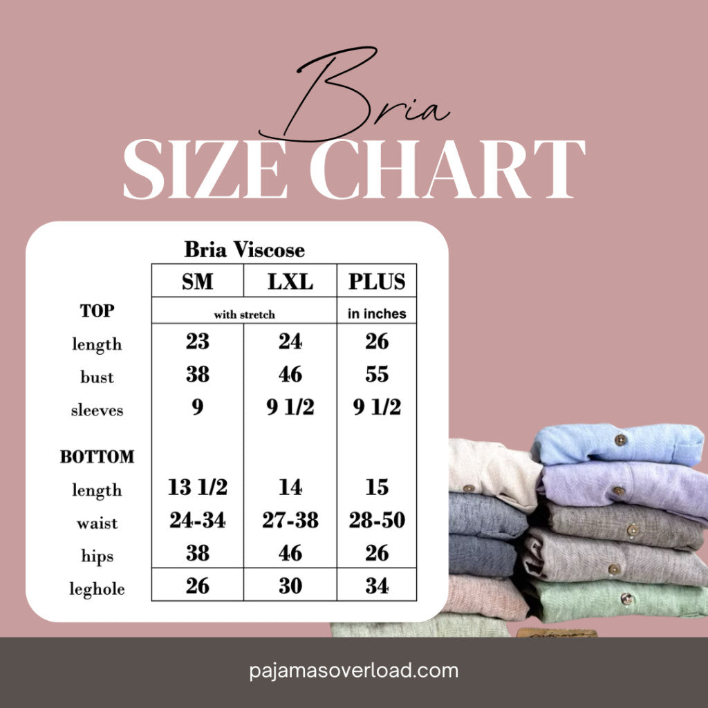 BRIA | viscose linen shortsleeves + shorts sleepwear pajama set | PajamasOverload