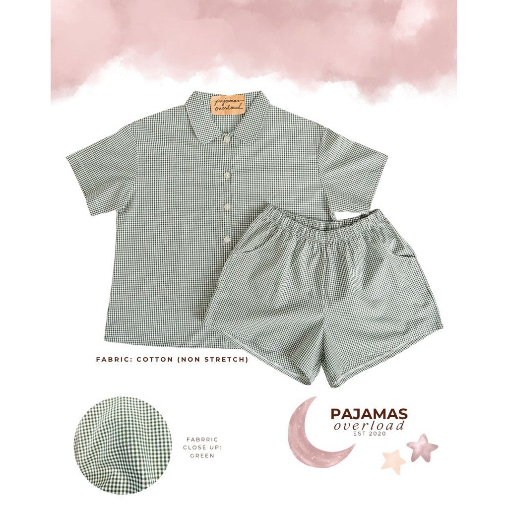 JULIANA | koreanwoven/twill shortsleeves + shorts buttondown set | PajamasOverload