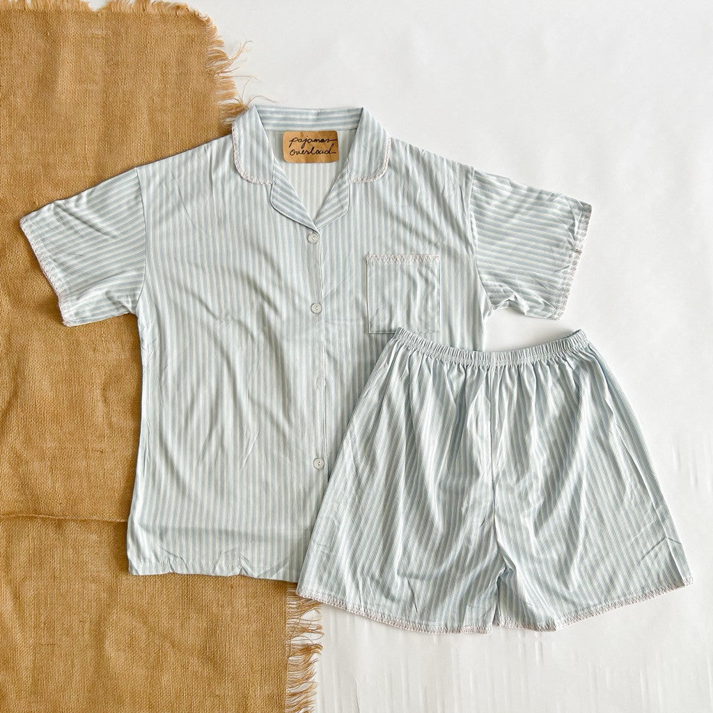CHANDLER | polycotton shortsleeves + shorts pajama set | PajamasOverload