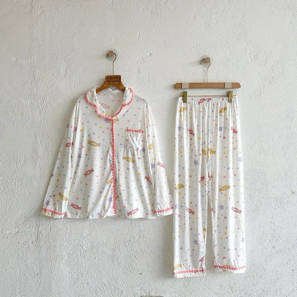 ROSS | Poly Cotton longsleeves top + pants sleepwear pajama set | PajamasOverload
