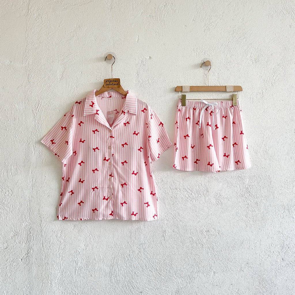 JOY LIMITED PRINT | challis/softlinen shortsleeves + shorts sleepwear pajama set | PajamasOverload