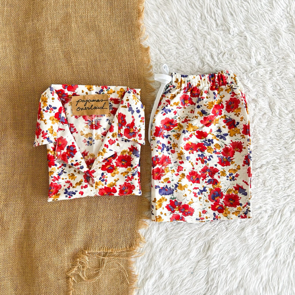 JOY LIMITED PRINT | challis/softlinen shortsleeves + shorts sleepwear pajama set | PajamasOverload